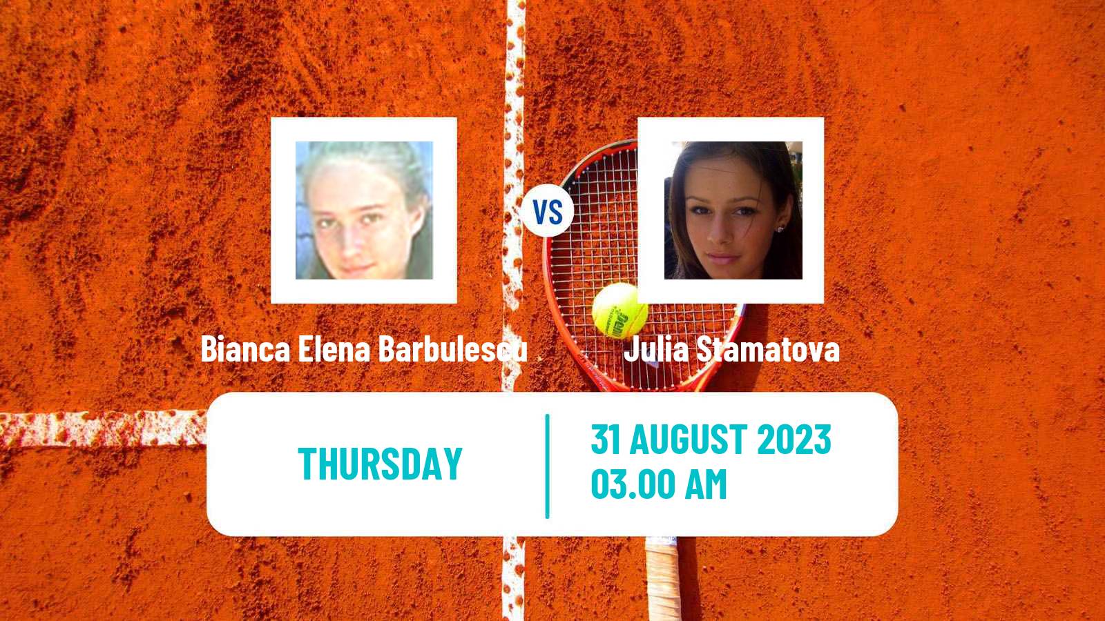 Tennis ITF W15 Brasov 2 Women Bianca Elena Barbulescu - Julia Stamatova
