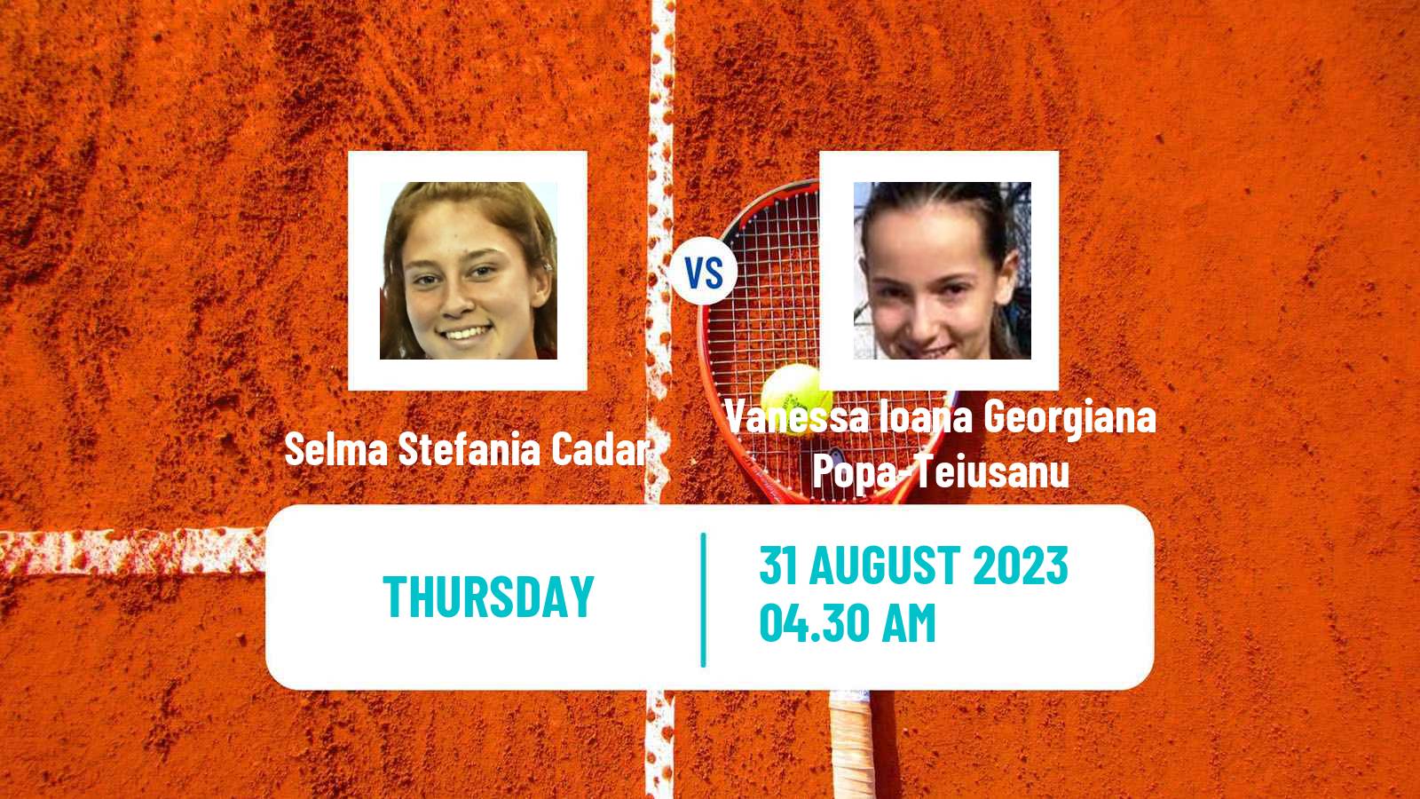 Tennis ITF W15 Brasov 2 Women Selma Stefania Cadar - Vanessa Ioana Georgiana Popa-Teiusanu
