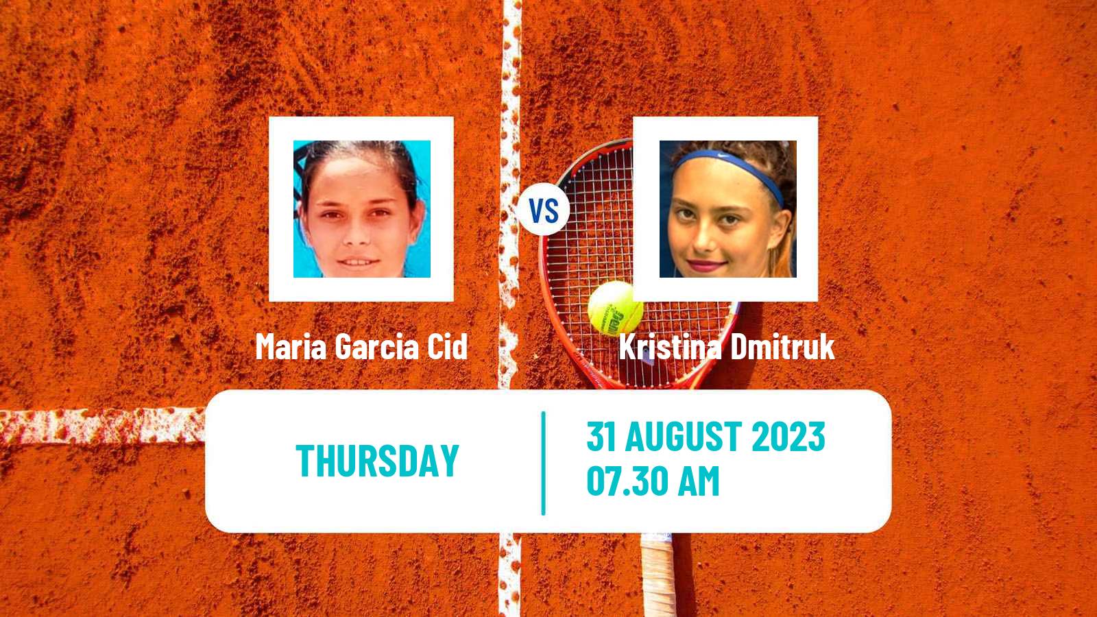 Tennis ITF W25 Valladolid Women Maria Garcia Cid - Kristina Dmitruk