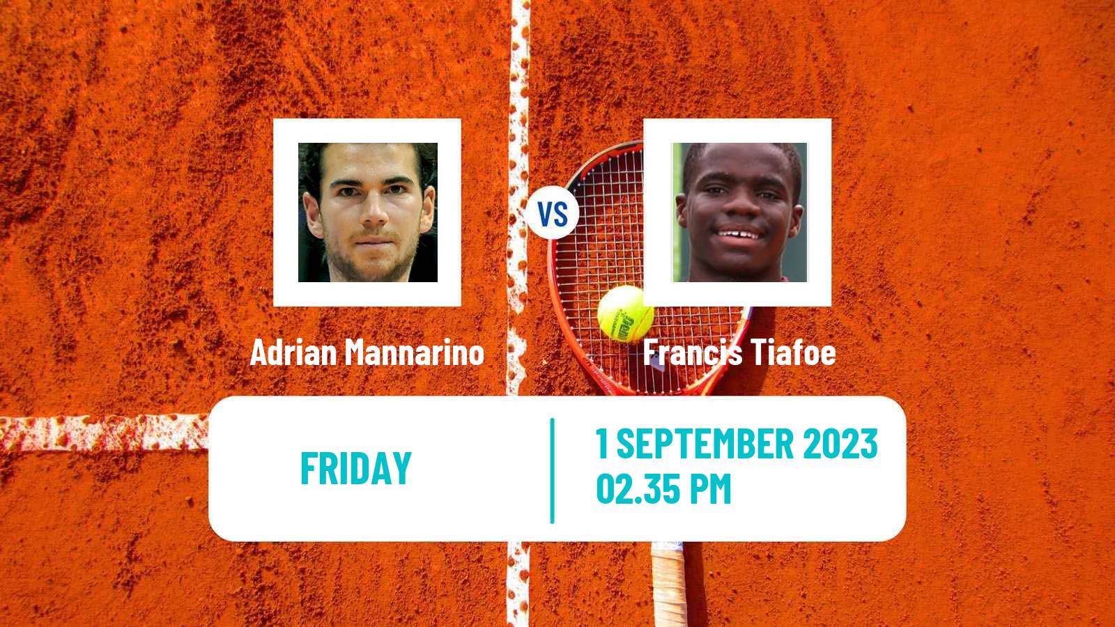 Tennis ATP US Open Adrian Mannarino - Francis Tiafoe