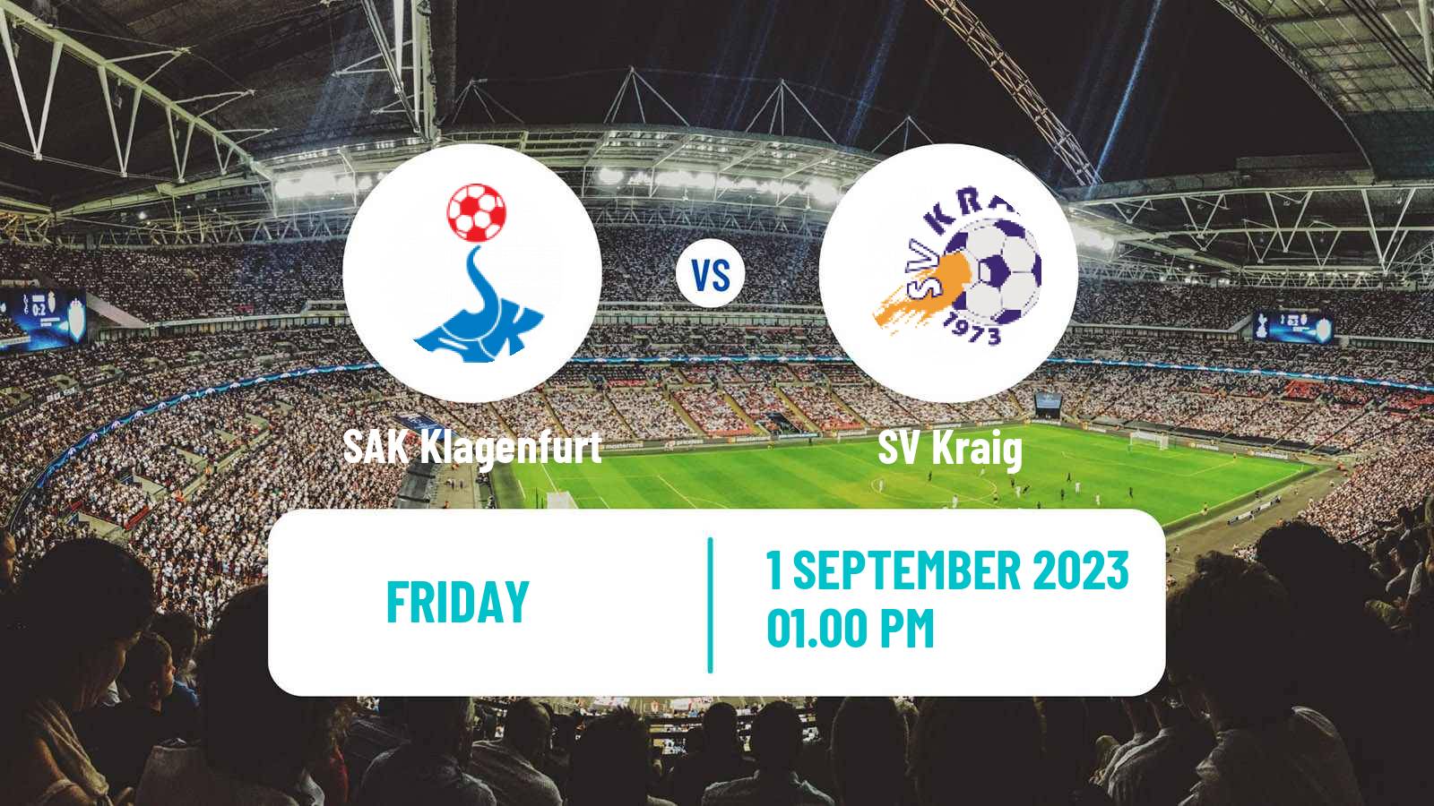 Soccer Austrian Landesliga Karnten SAK Klagenfurt - SV Kraig