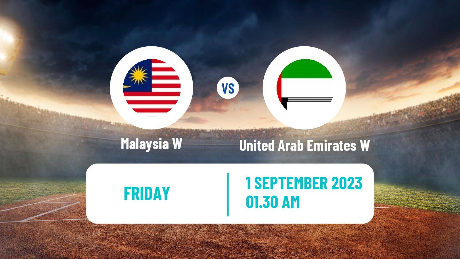 Cricket ICC World Twenty20 Women Malaysia W - United Arab Emirates W