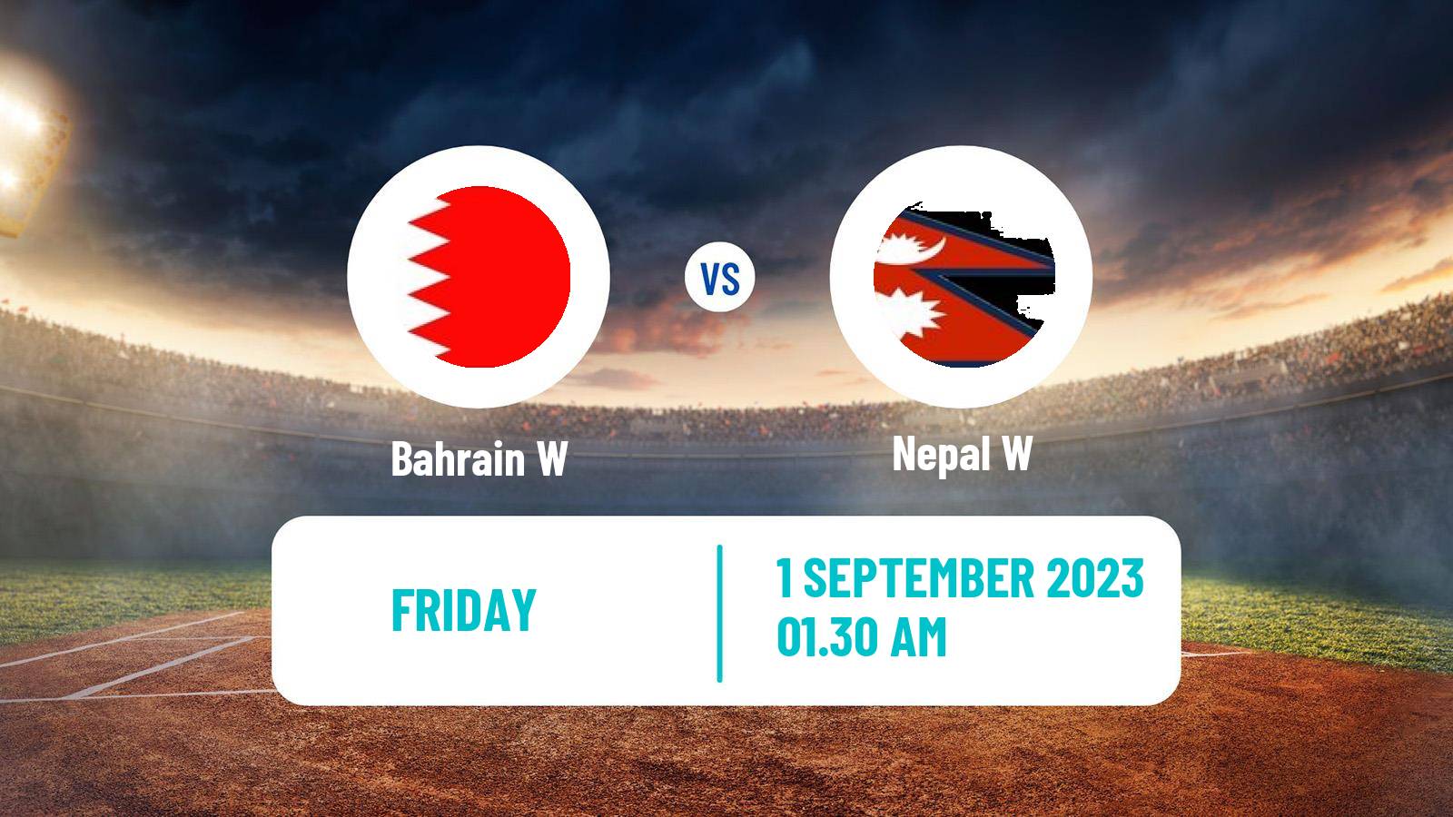 Cricket ICC World Twenty20 Women Bahrain W - Nepal W