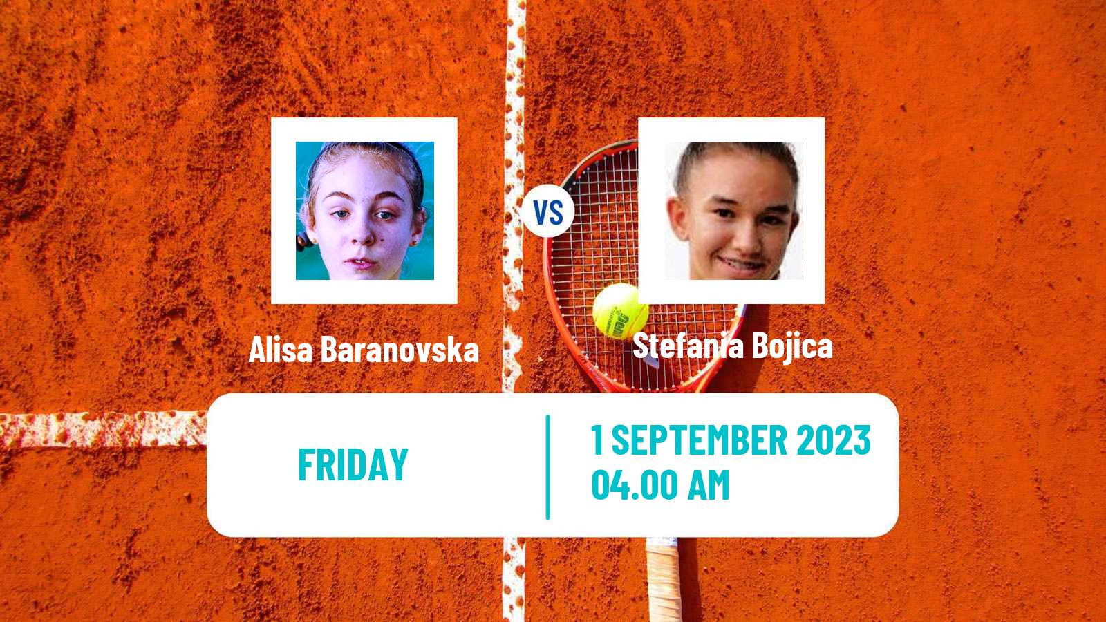 Tennis ITF W15 Brasov 2 Women Alisa Baranovska - Stefania Bojica