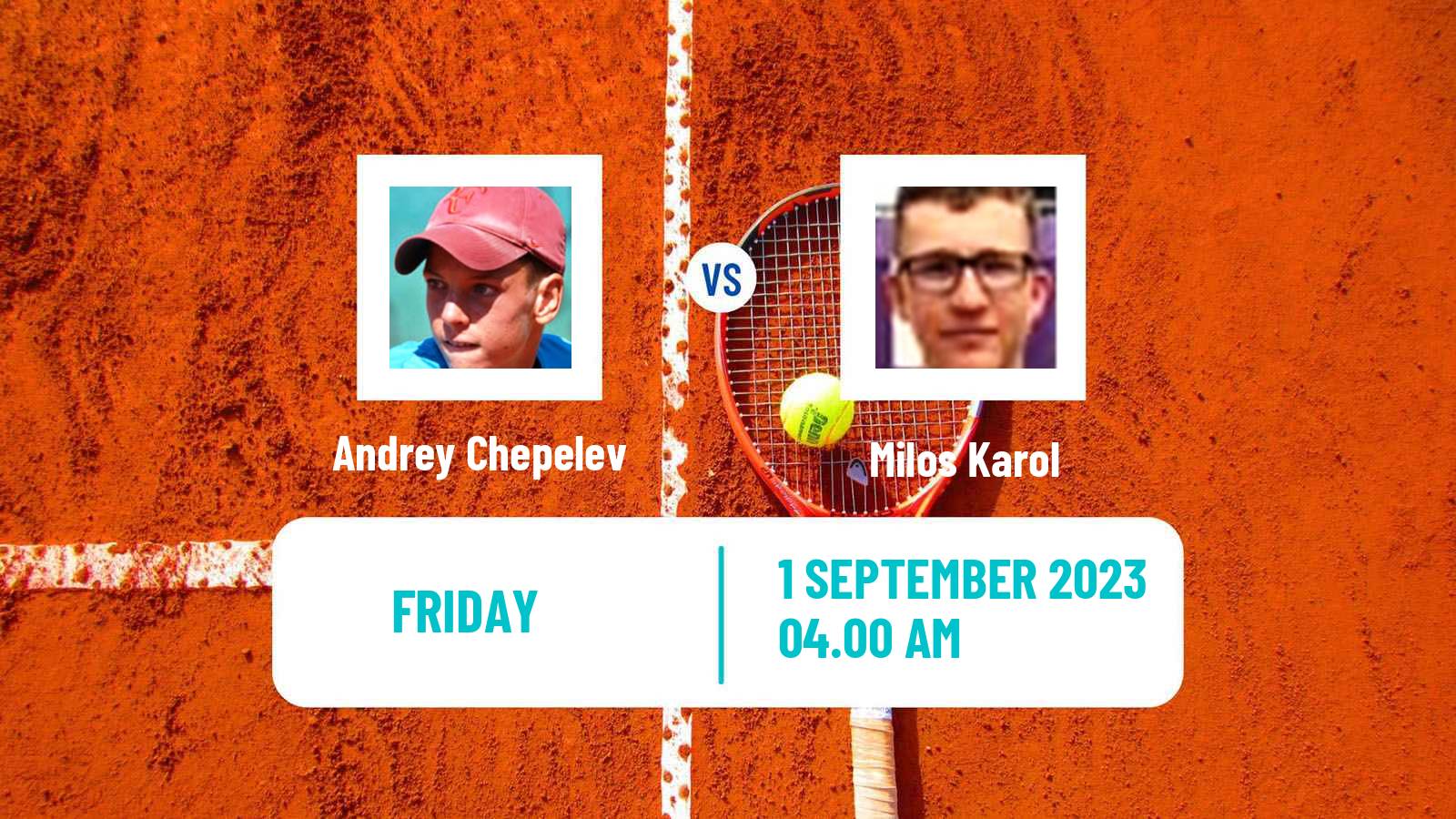 Tennis ITF M15 Vienna Men Andrey Chepelev - Milos Karol