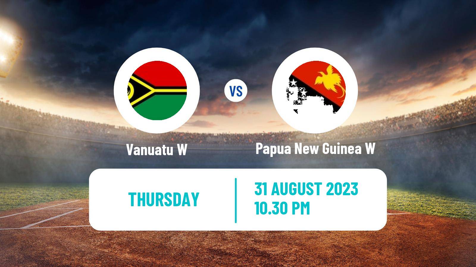 Cricket ICC World Twenty20 Women Vanuatu W - Papua New Guinea W