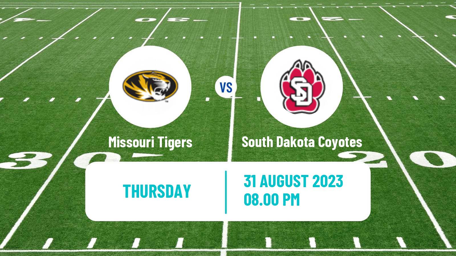 American football NCAA College Football Missouri Tigers - South Dakota Coyotes