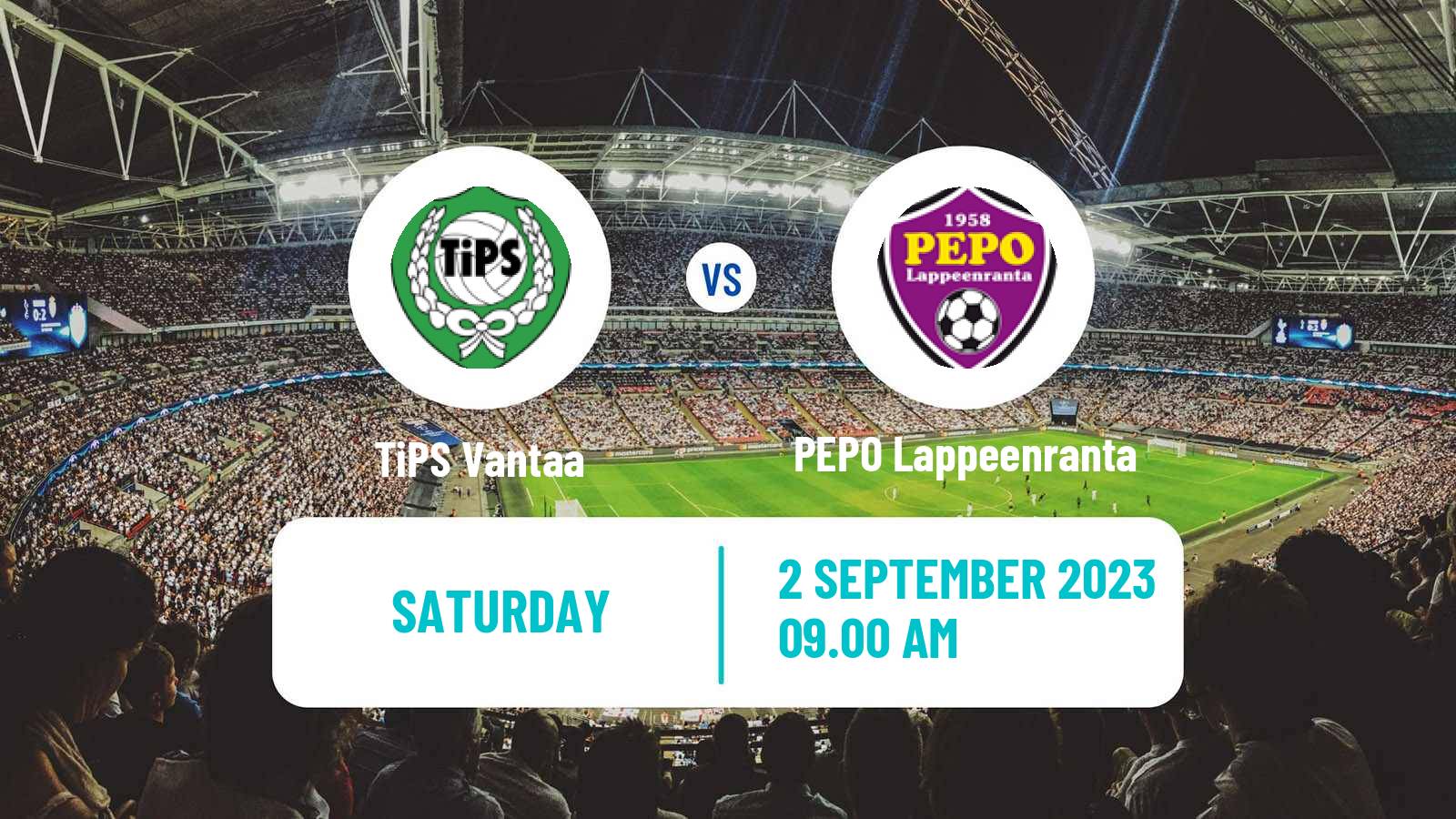 Soccer Finnish Kakkonen Group A TiPS Vantaa - PEPO Lappeenranta
