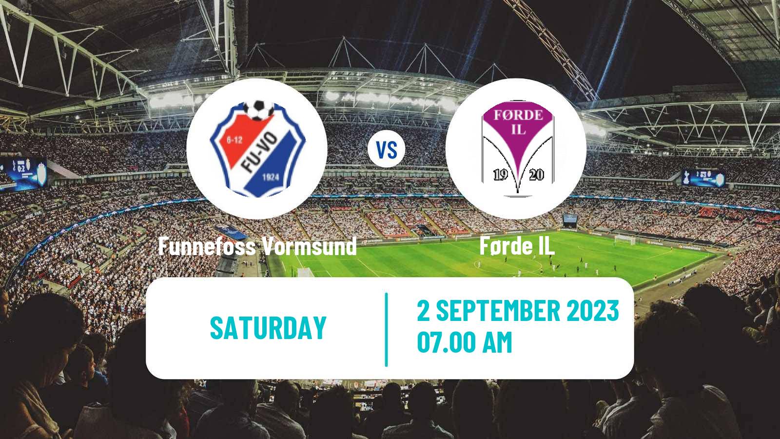 Soccer Norwegian Division 3 - Group 2 Funnefoss Vormsund - Førde