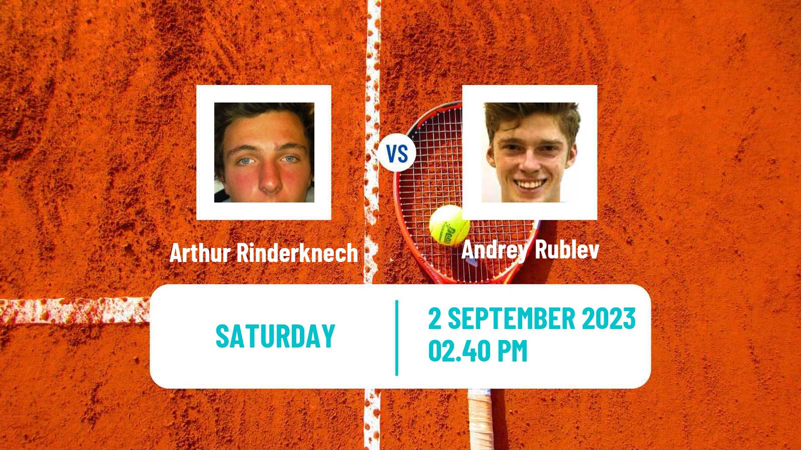 Tennis ATP US Open Arthur Rinderknech - Andrey Rublev