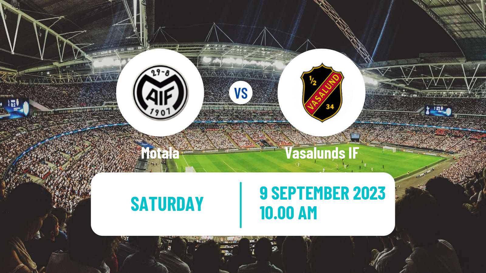Soccer Swedish Division 1 Norra Motala - Vasalund