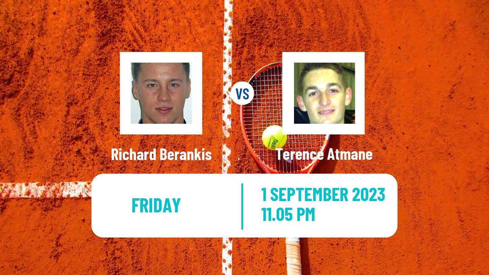 Tennis Zhangjiagang Challenger Men Richard Berankis - Terence Atmane