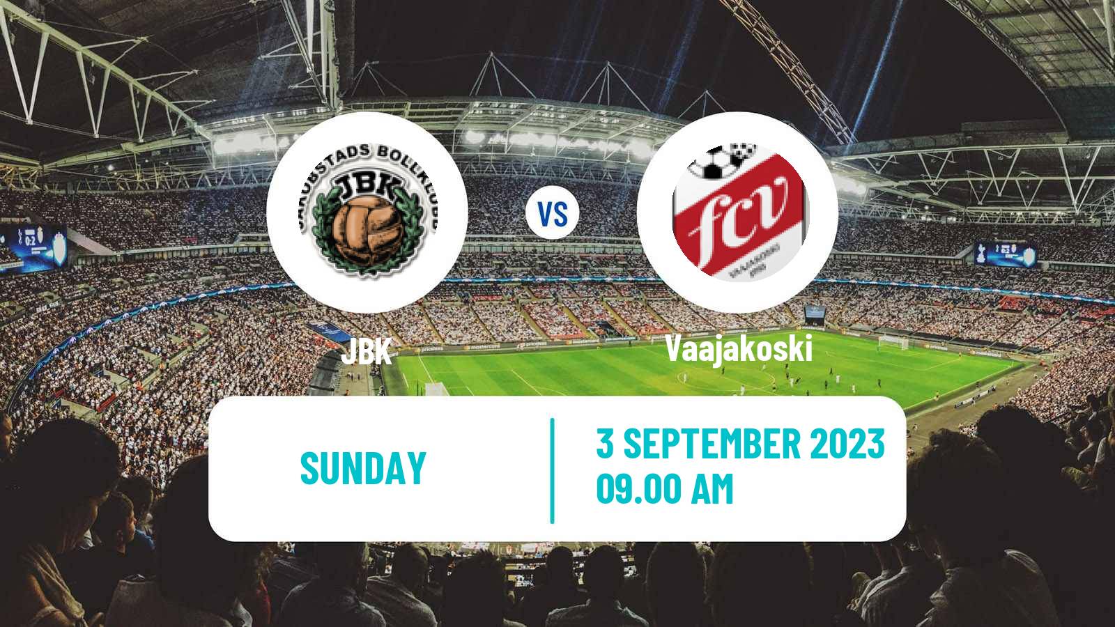 Soccer Finnish Kakkonen Group C JBK - Vaajakoski