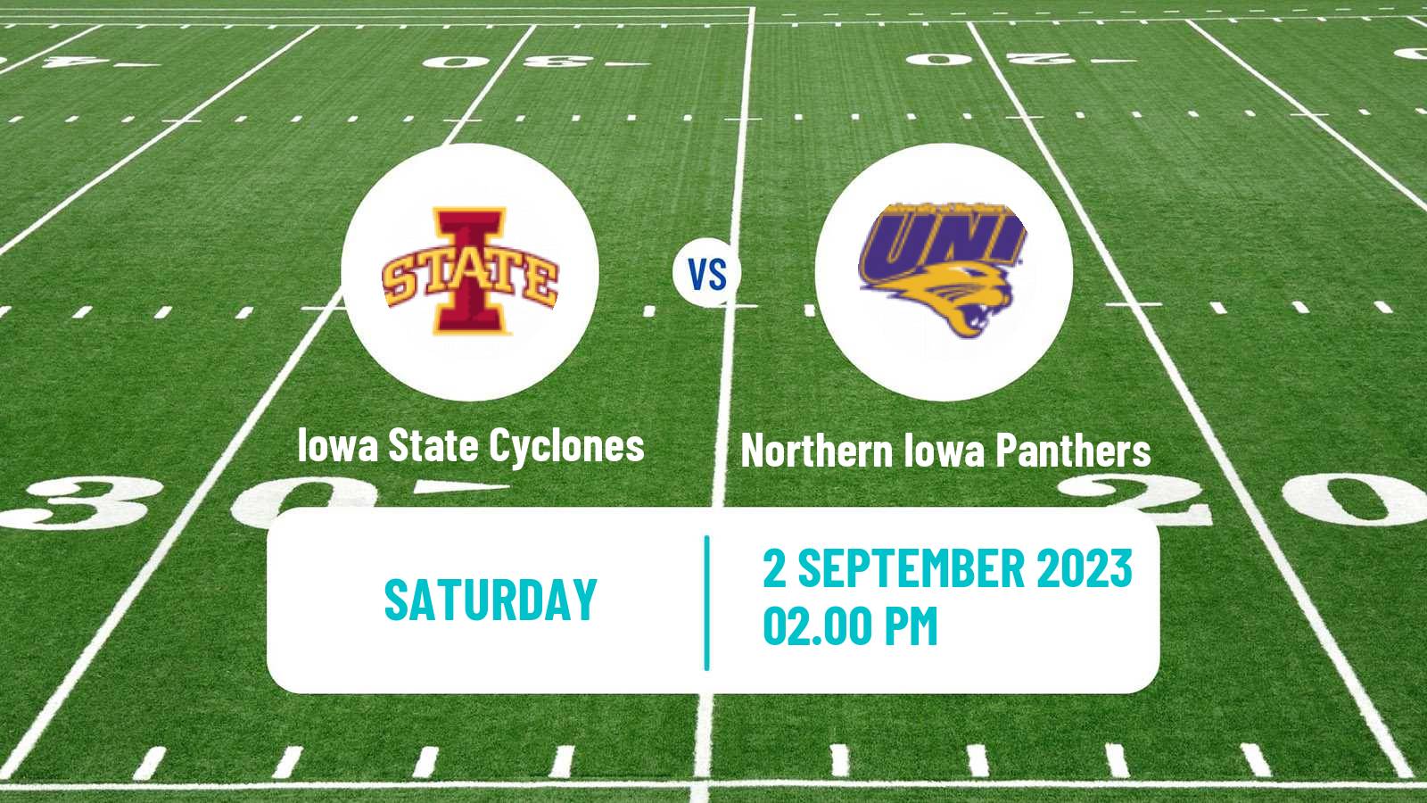 American football NCAA College Football Iowa State Cyclones - Northern Iowa Panthers