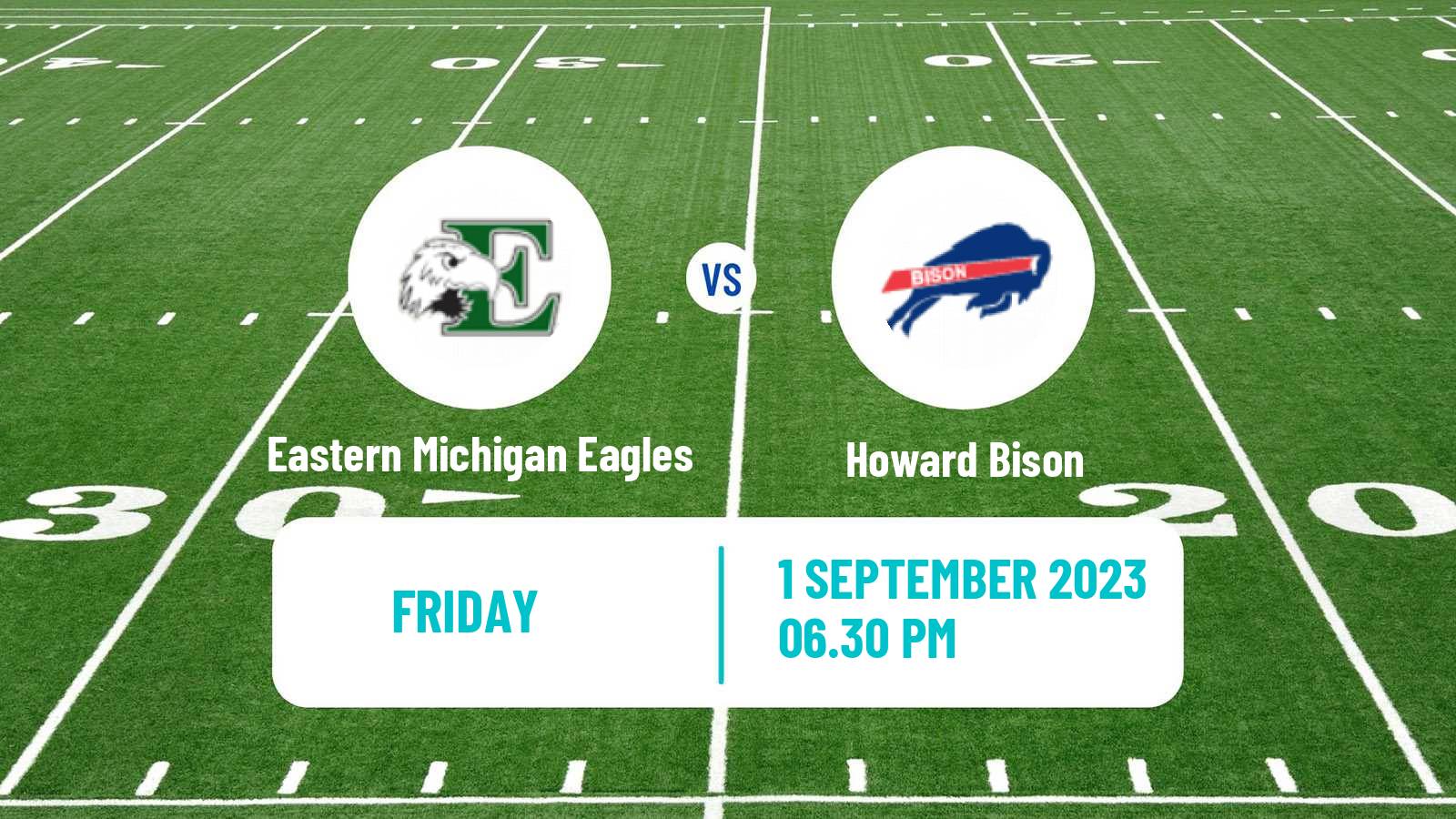 American football NCAA College Football Eastern Michigan Eagles - Howard Bison