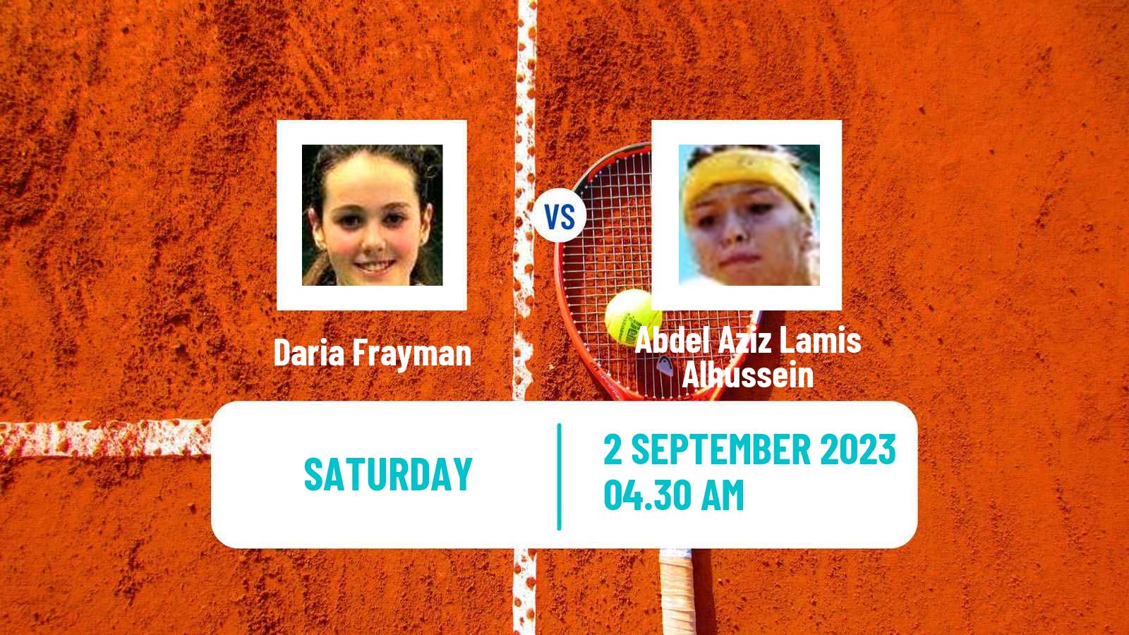 Tennis ITF W15 Monastir 30 Women Daria Frayman - Abdel Aziz Lamis Alhussein