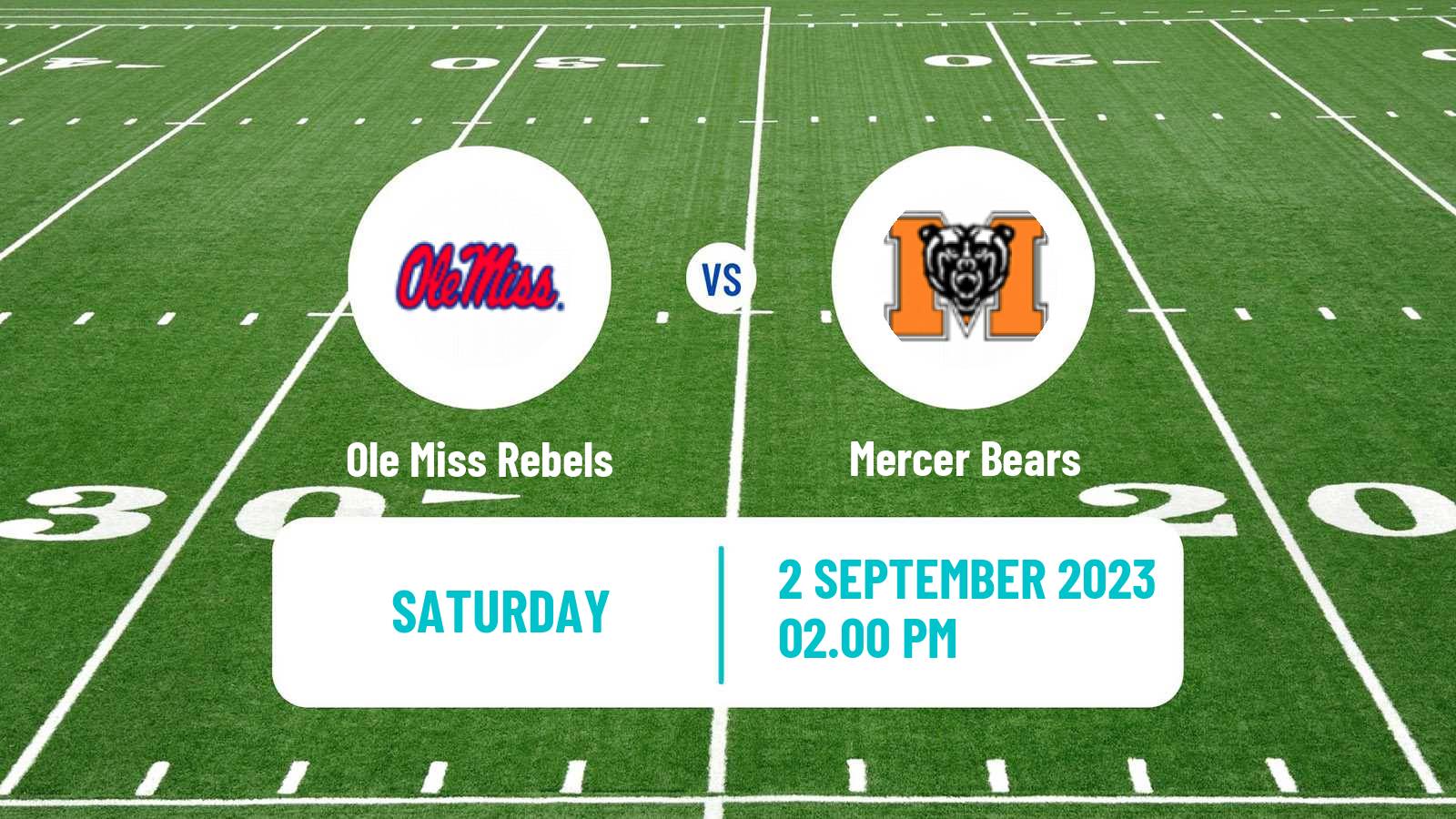 American football NCAA College Football Ole Miss Rebels - Mercer Bears