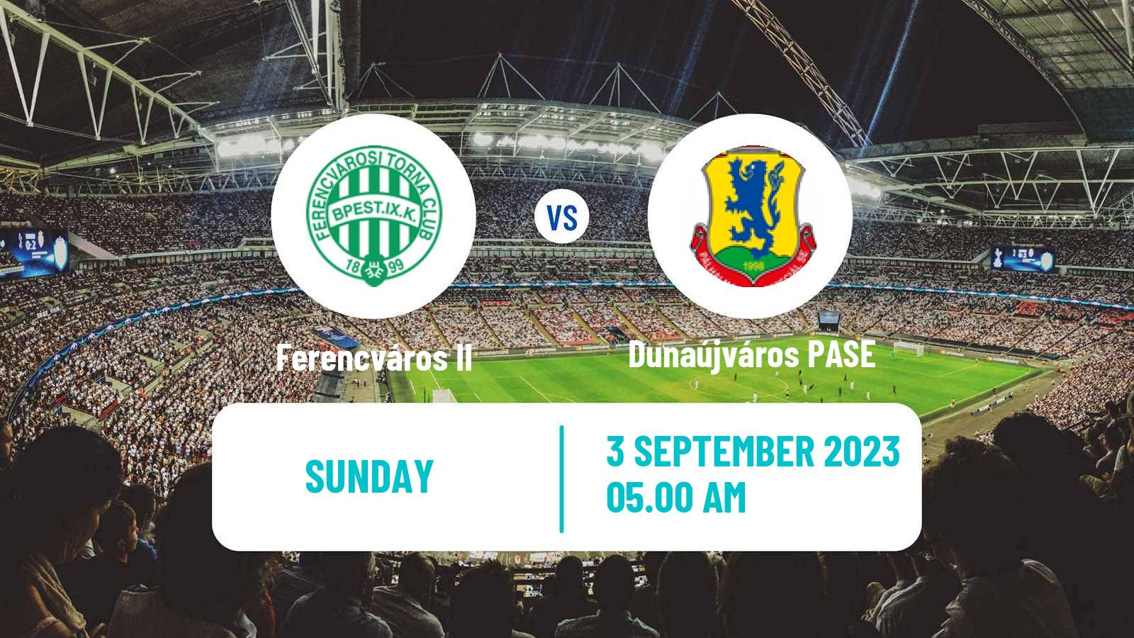Soccer Hungarian NB III Southwest Ferencváros II - Dunaújváros PASE