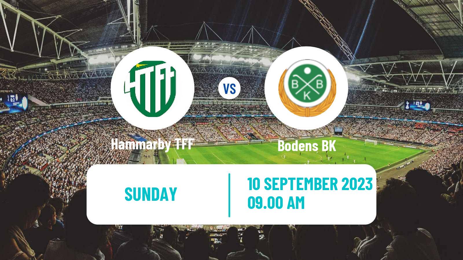 Soccer Swedish Division 1 Norra Hammarby TFF - Boden