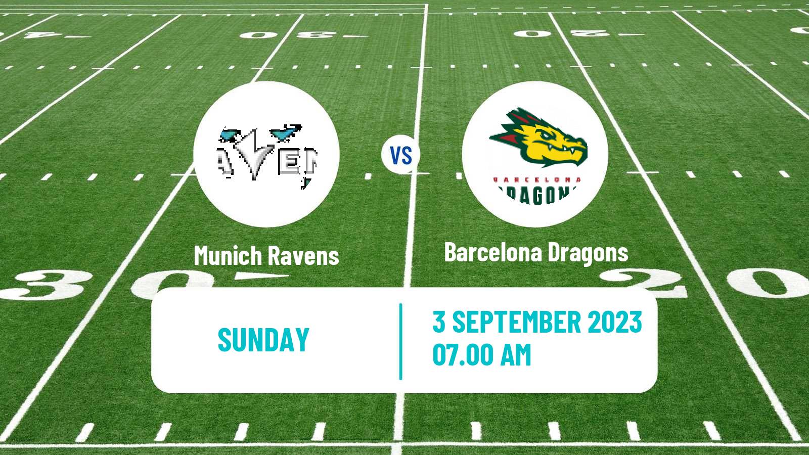 American football European League of American Football Munich Ravens - Barcelona Dragons