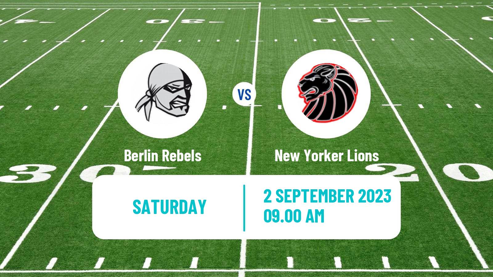 American football German GFL Berlin Rebels - New Yorker Lions