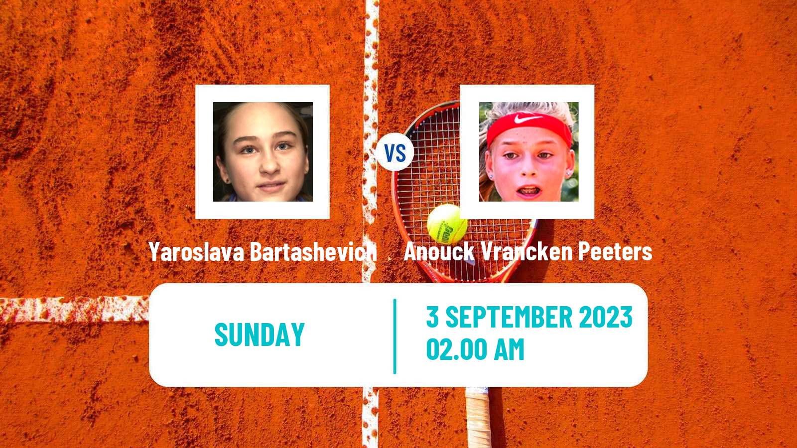 Tennis ITF W15 Baku 2 Women Yaroslava Bartashevich - Anouck Vrancken Peeters