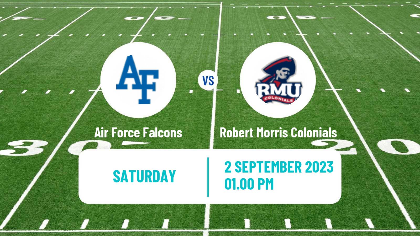 American football NCAA College Football Air Force Falcons - Robert Morris Colonials