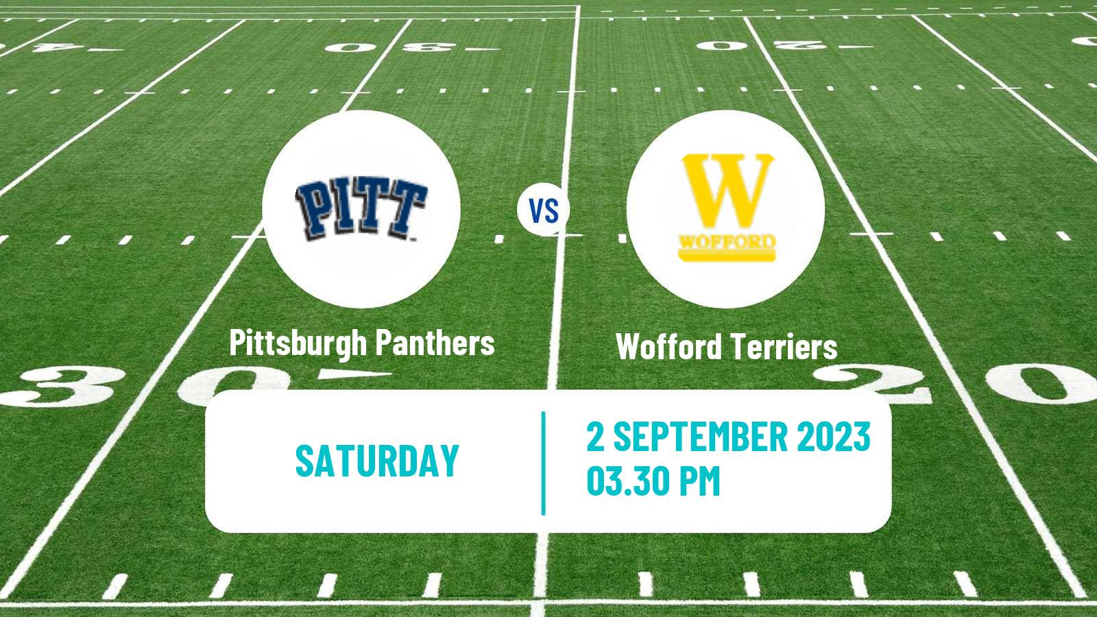 American football NCAA College Football Pittsburgh Panthers - Wofford Terriers