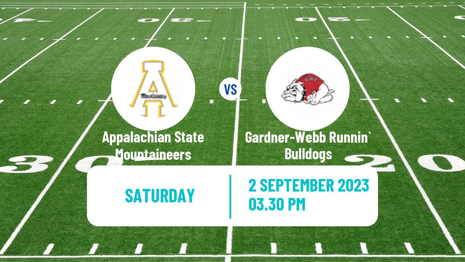 American football NCAA College Football Appalachian State Mountaineers - Gardner-Webb Runnin` Bulldogs