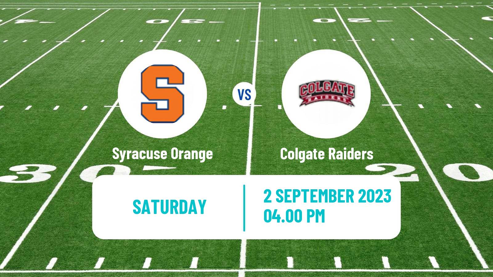 American football NCAA College Football Syracuse Orange - Colgate Raiders