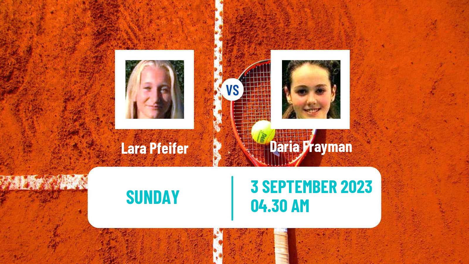 Tennis ITF W15 Monastir 30 Women Lara Pfeifer - Daria Frayman