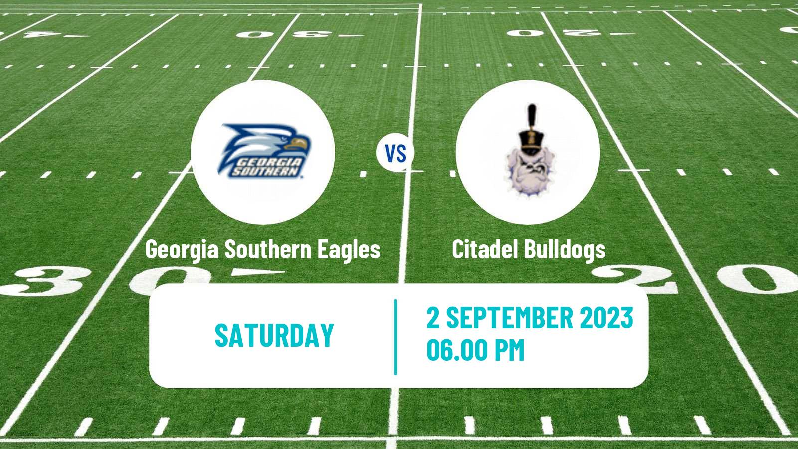 American football NCAA College Football Georgia Southern Eagles - Citadel Bulldogs