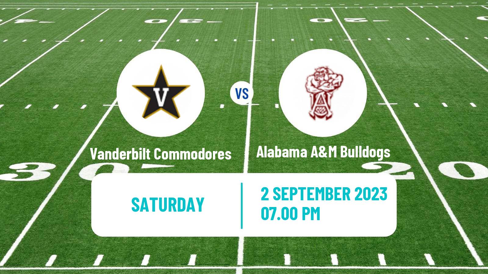 American football NCAA College Football Vanderbilt Commodores - Alabama A&M Bulldogs