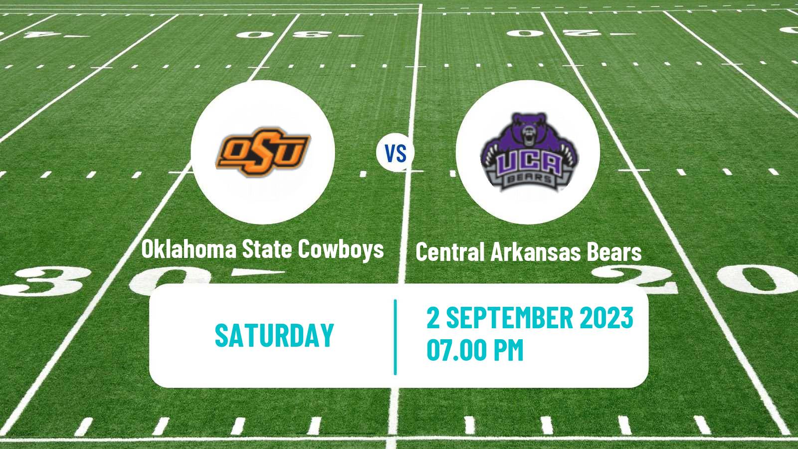 American football NCAA College Football Oklahoma State Cowboys - Central Arkansas Bears