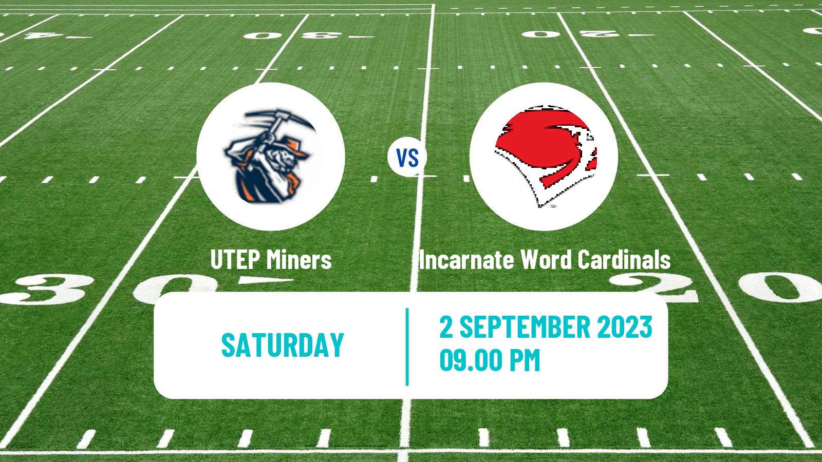 American football NCAA College Football UTEP Miners - Incarnate Word Cardinals