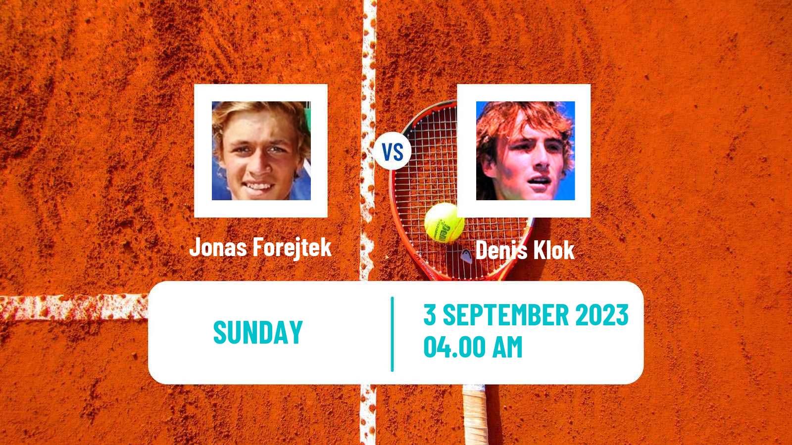 Tennis Tulln Challenger Men Jonas Forejtek - Denis Klok