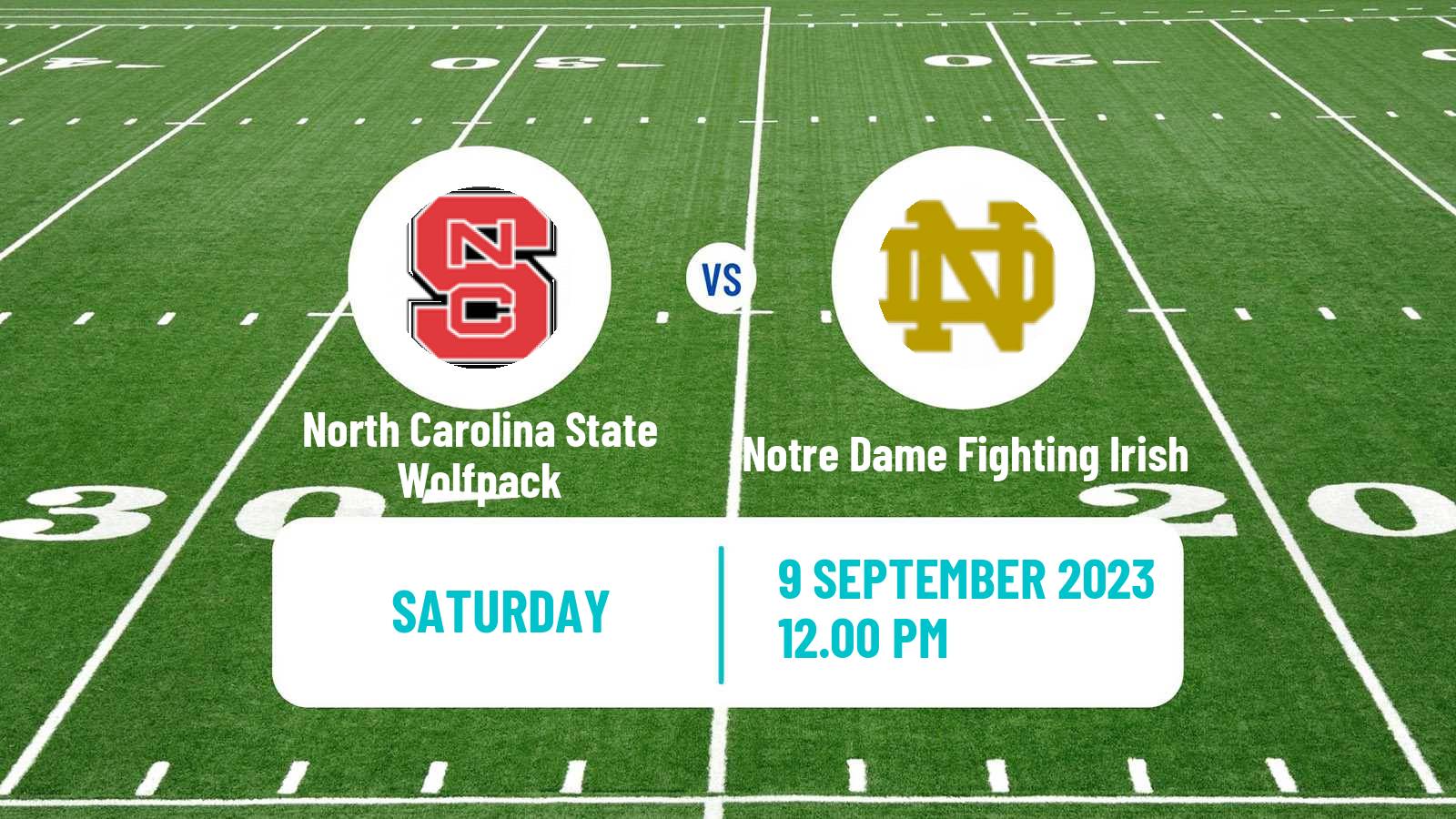 American football NCAA College Football North Carolina State Wolfpack - Notre Dame Fighting Irish