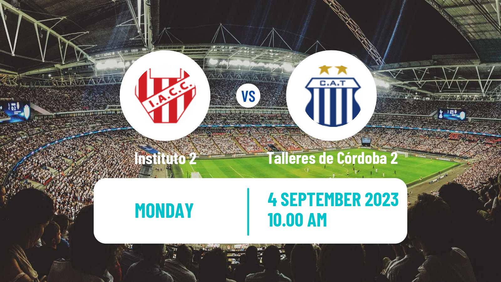 Soccer Argentinian Reserve League Instituto 2 - Talleres de Córdoba 2