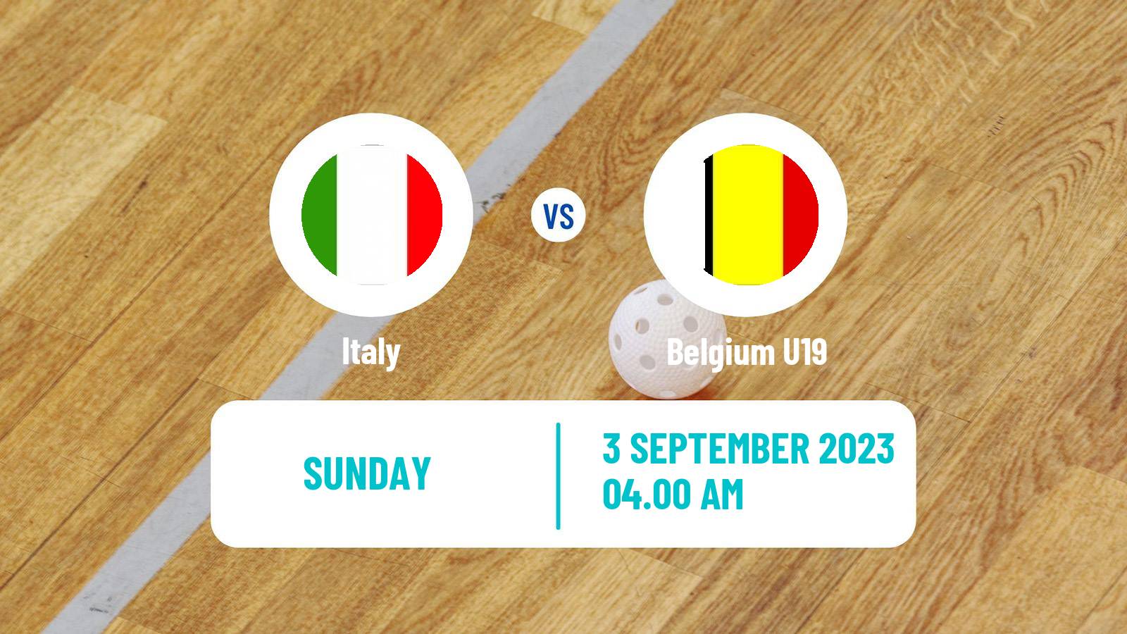 Floorball Friendly International Floorball Italy - Belgium U19