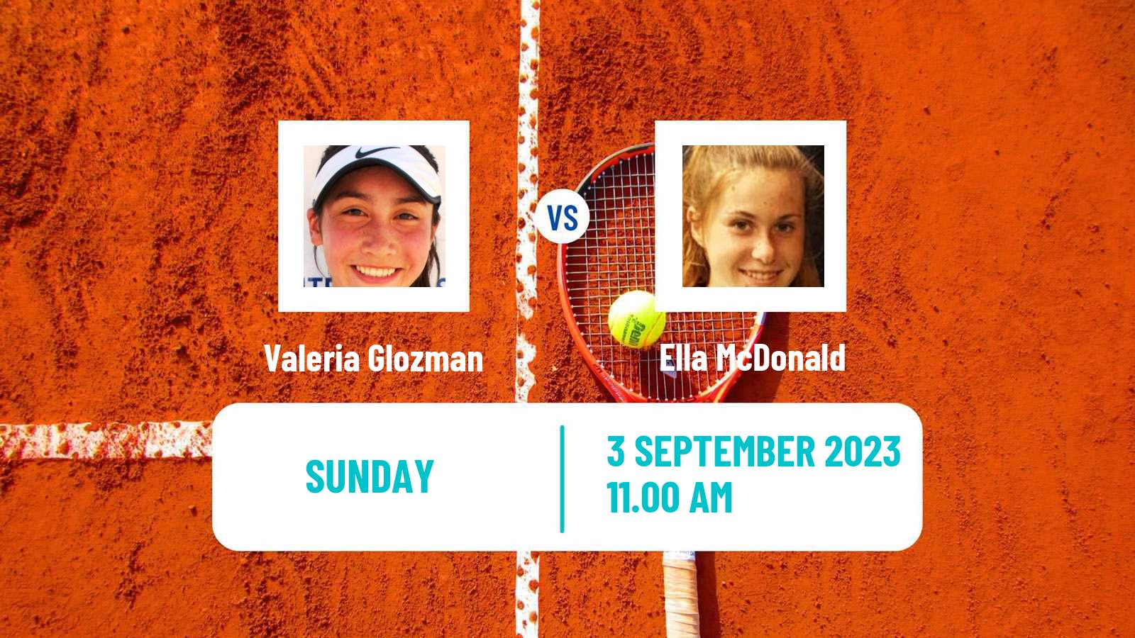 Tennis Girls Singles US Open Valeria Glozman - Ella McDonald