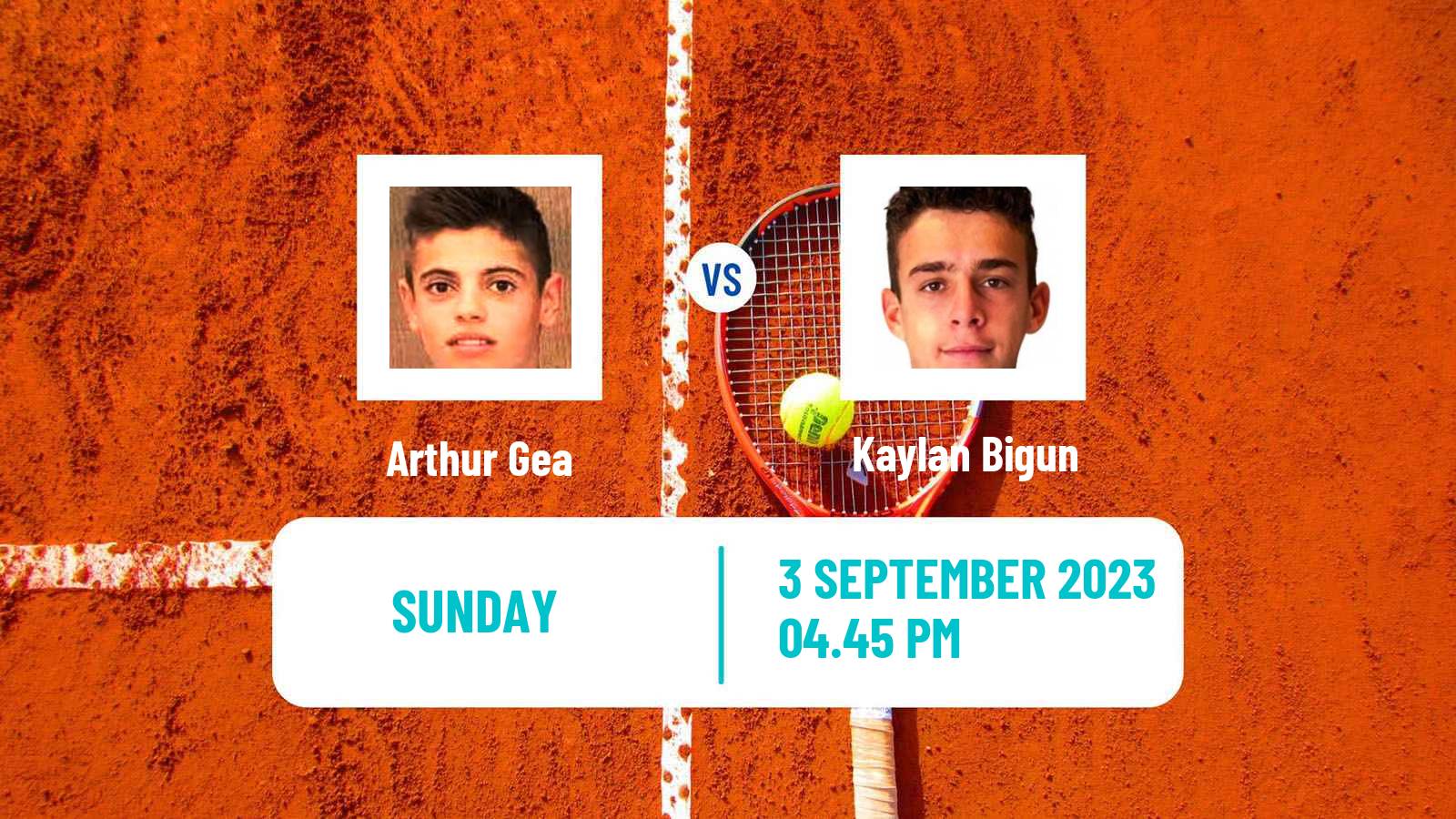 Tennis Boys Singles US Open Arthur Gea - Kaylan Bigun