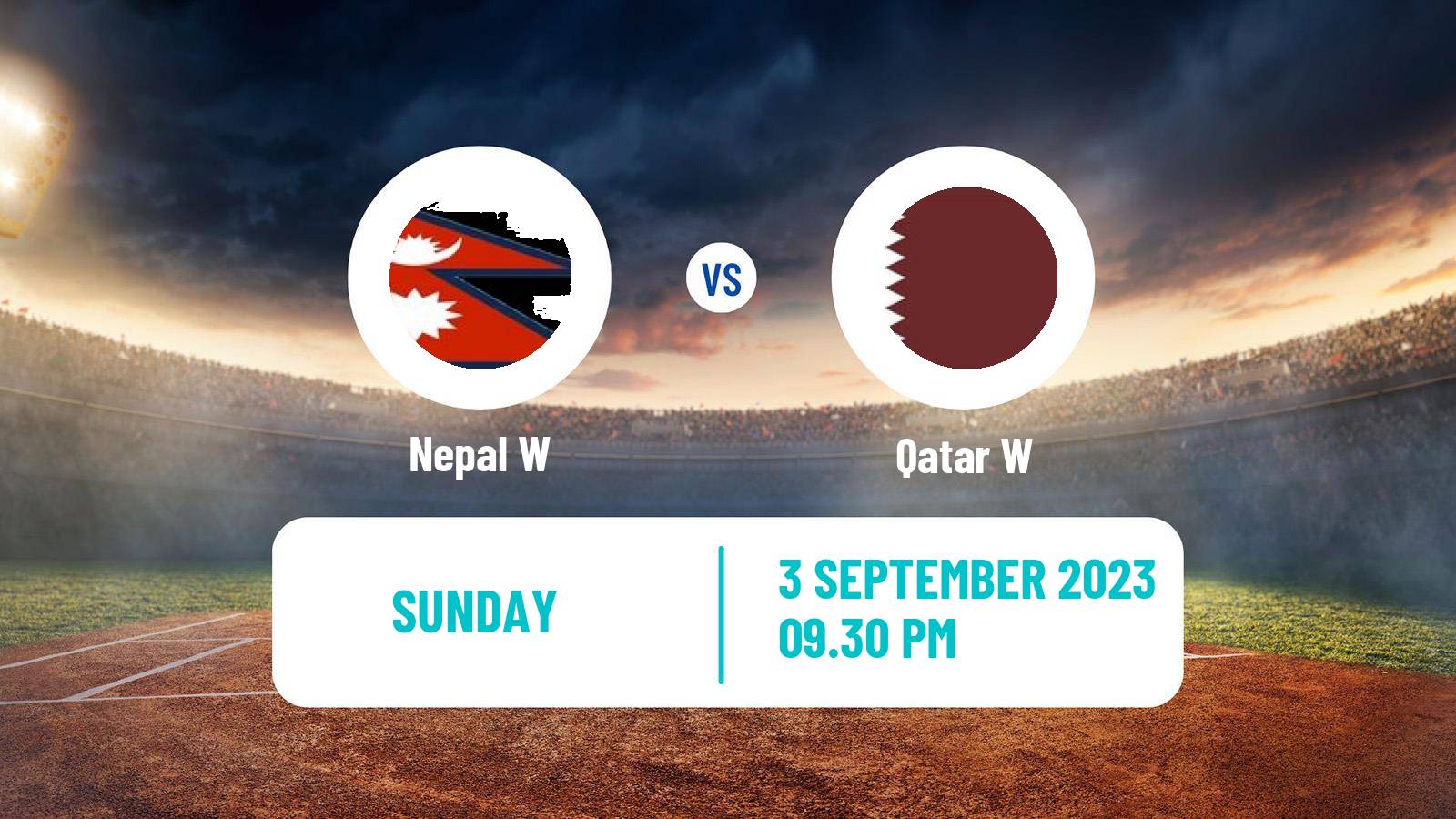 Cricket ICC World Twenty20 Women Nepal W - Qatar W