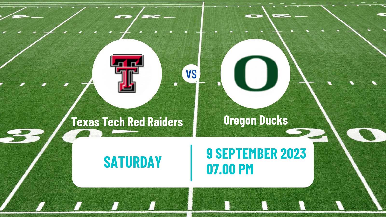 American football NCAA College Football Texas Tech Red Raiders - Oregon Ducks