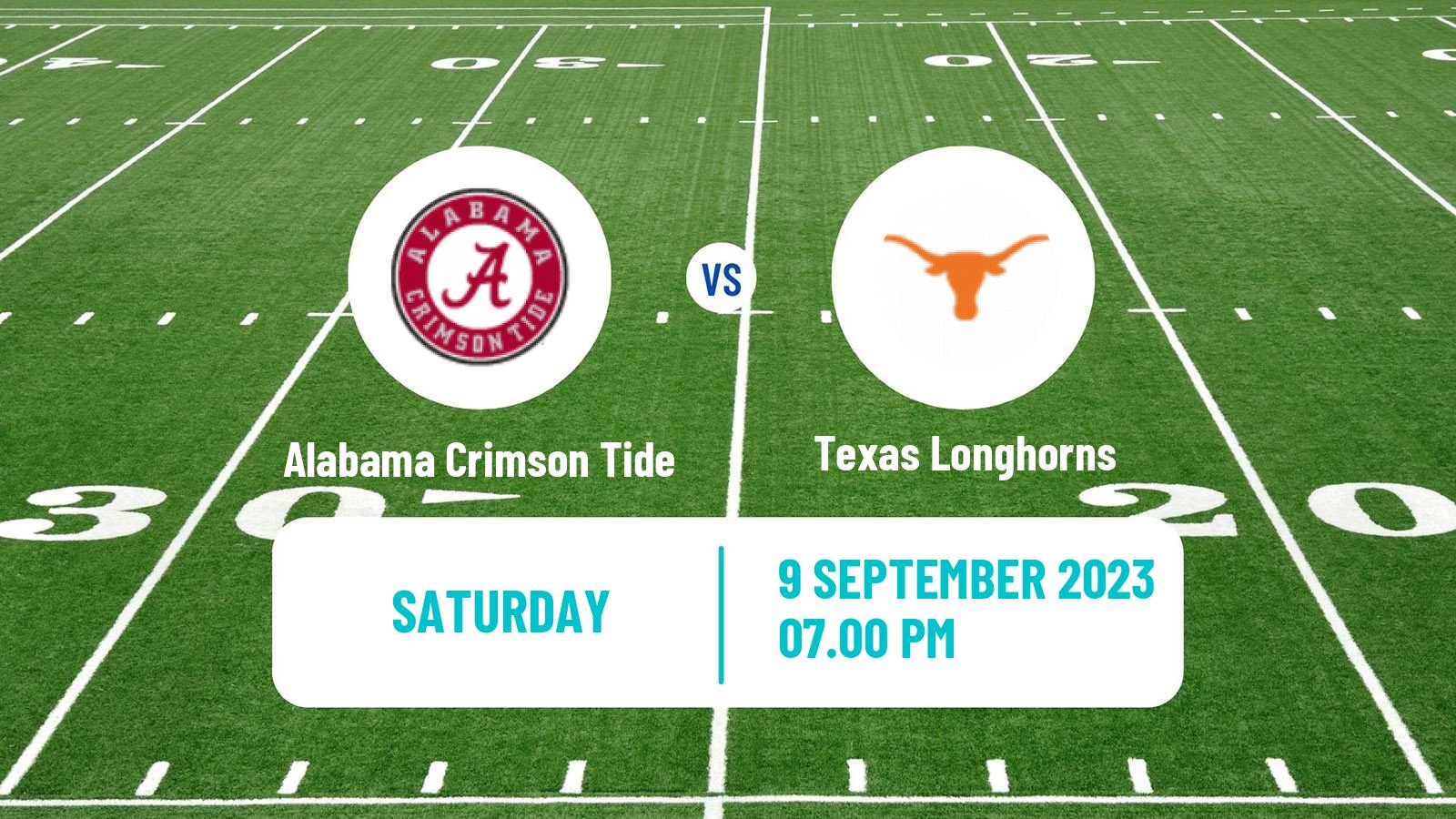 American football NCAA College Football Alabama Crimson Tide - Texas Longhorns