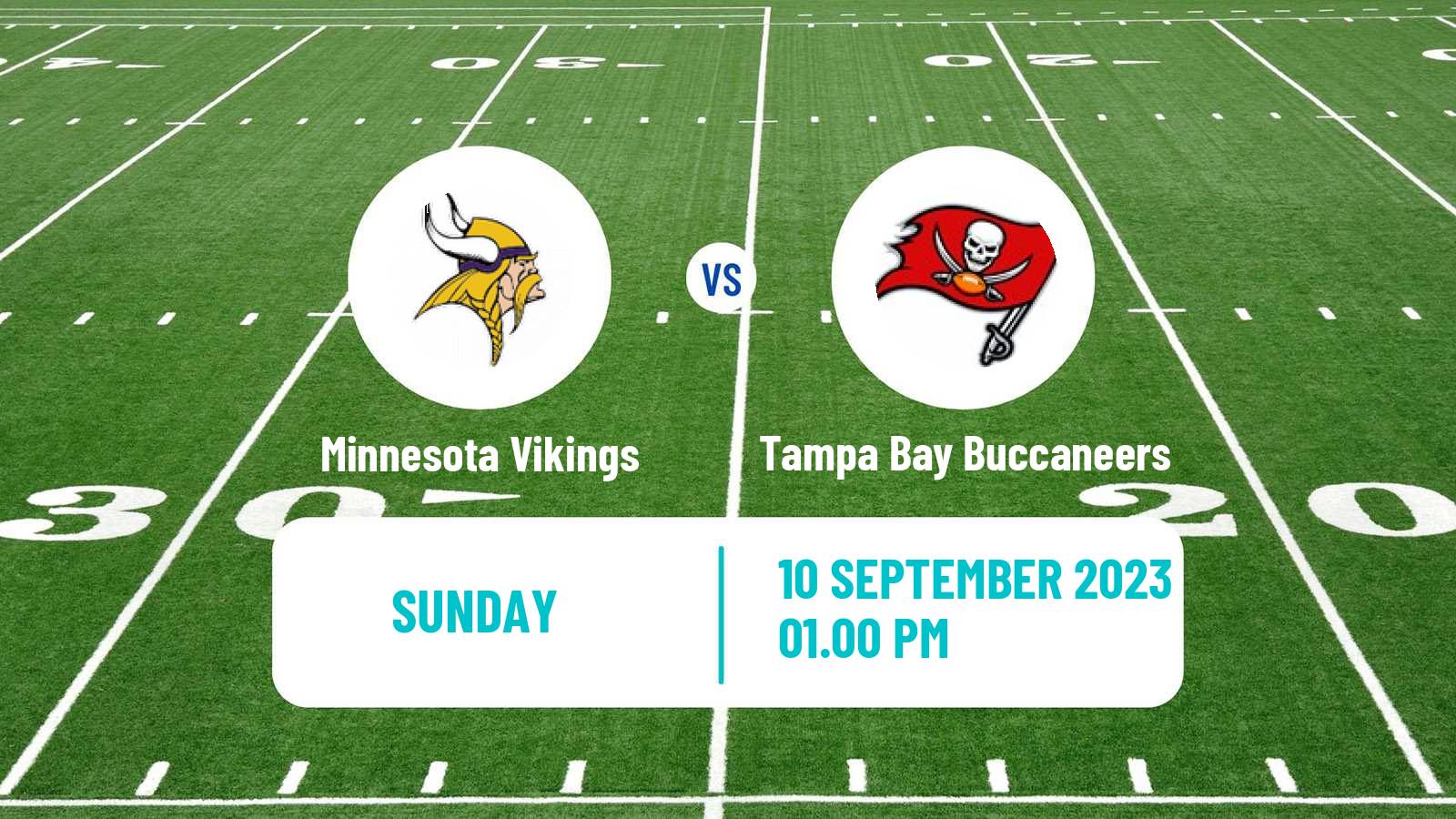 American football NFL Minnesota Vikings - Tampa Bay Buccaneers