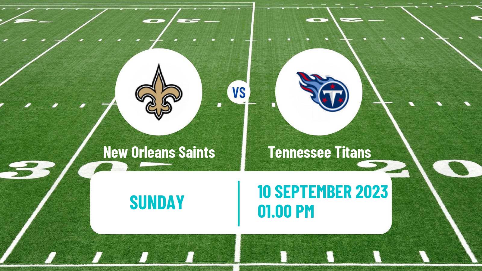 American football NFL New Orleans Saints - Tennessee Titans