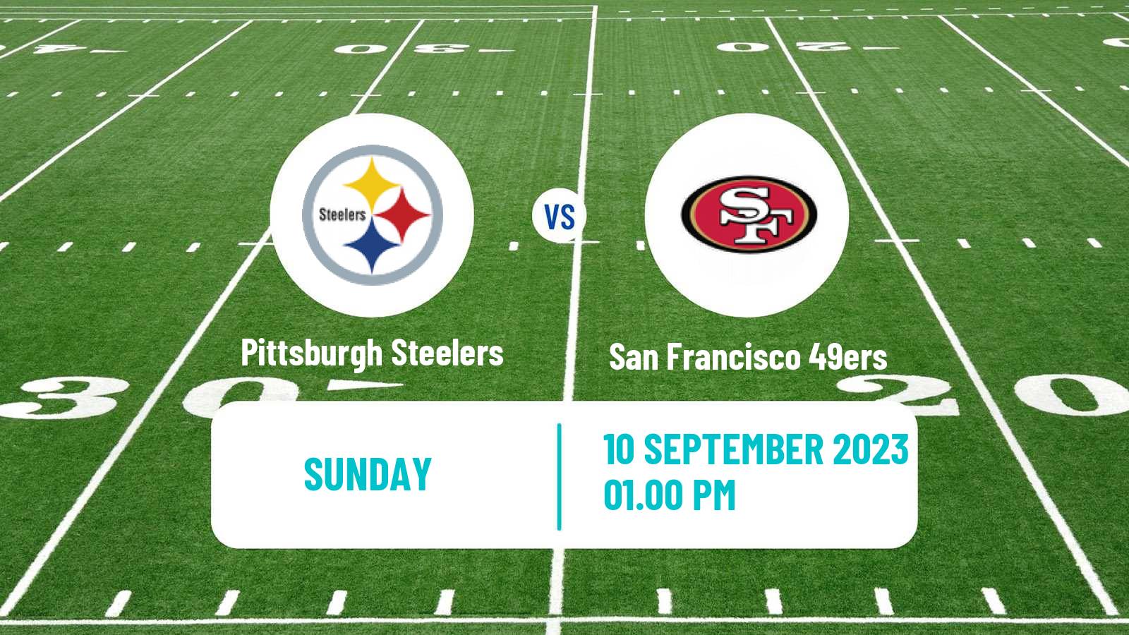 American football NFL Pittsburgh Steelers - San Francisco 49ers