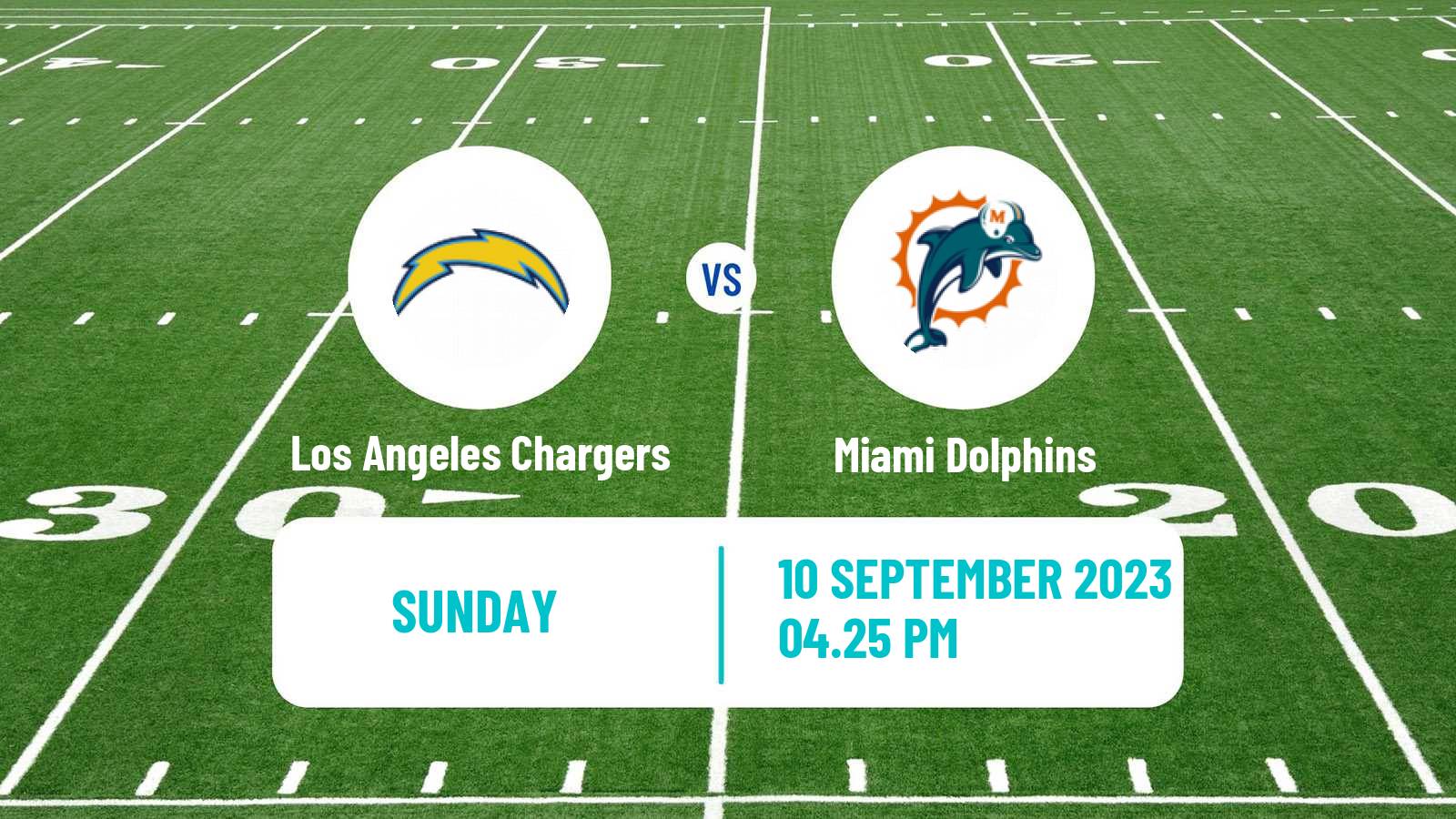 American football NFL Los Angeles Chargers - Miami Dolphins