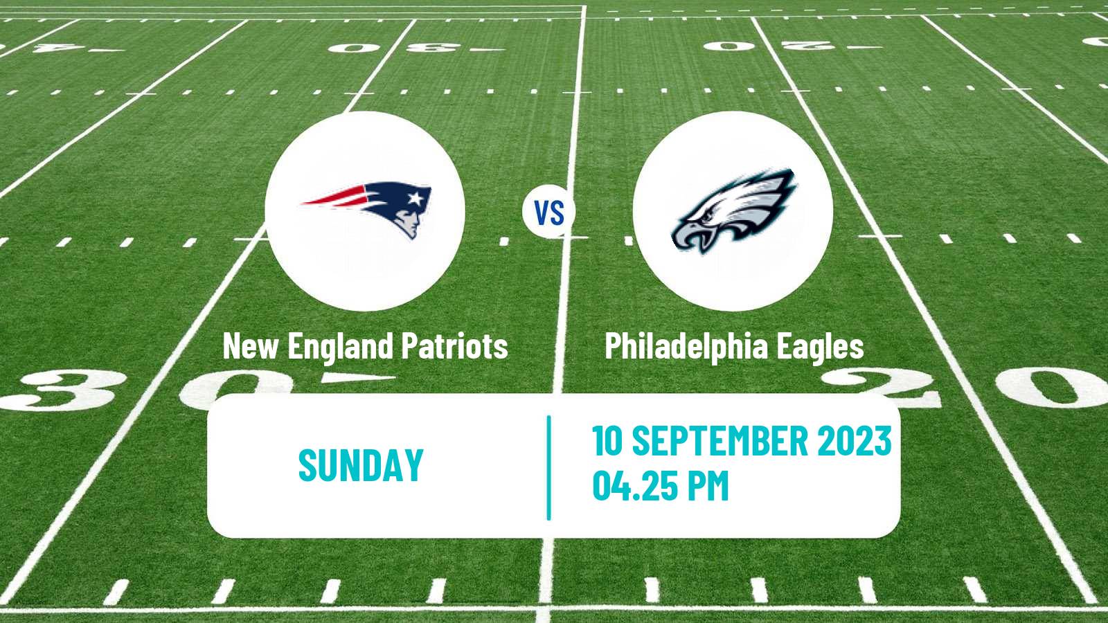 American football NFL New England Patriots - Philadelphia Eagles
