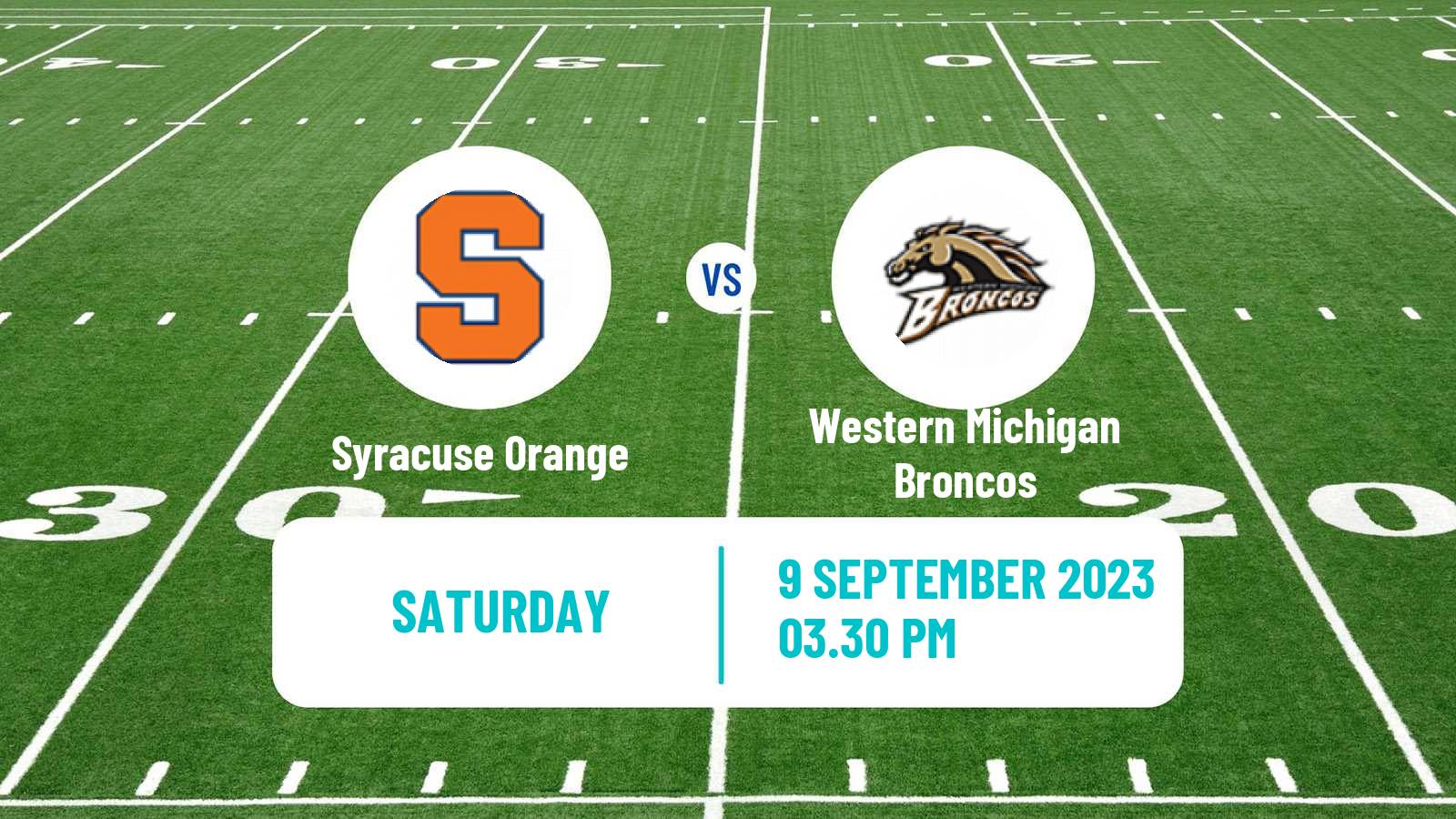 American football NCAA College Football Syracuse Orange - Western Michigan Broncos